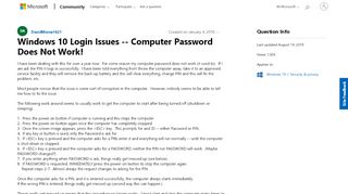 
                            3. Windows 10 Login Issues -- Computer Password Does Not Work ...