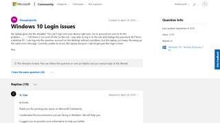 
                            4. Windows 10 Login issues - Microsoft Community
