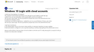 
                            3. Windows 10 Login with cloud accounts - Microsoft Community