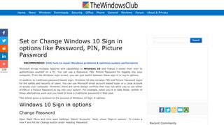 
                            9. Windows 10 Sign in: Password, PIN, Picture …