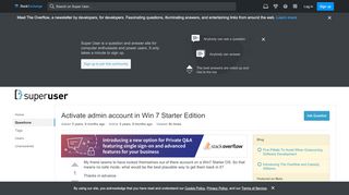 
                            3. windows 7 - Activate admin account in Win 7 Starter ...