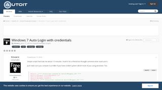 
                            2. Windows 7 Auto Login with credentials - AutoIt Example Scripts ...