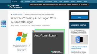 
                            7. Windows 7 Basics: AutoAdminLogon | Including Regedit ...