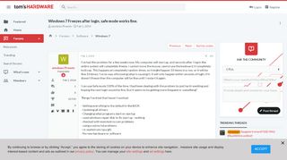 
                            10. Windows 7 Freezes after login, safe mode works fine. | Tom's ...
