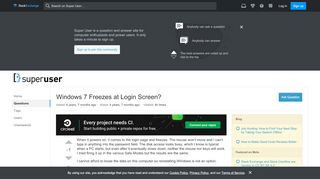
                            11. Windows 7 Freezes at Login Screen? - Super User