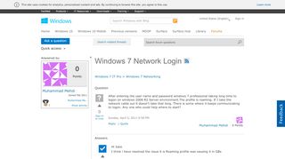 
                            2. Windows 7 Network Login - Microsoft