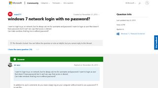 
                            7. windows 7 network login with no password? - Microsoft ...