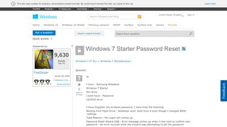 
                            1. Windows 7 Starter Password Reset