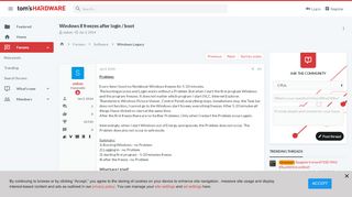 
                            8. Windows 8 freezes after login / boot | Tom's …