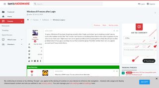 
                            1. Windows 8 Freezes after Login | Tom's Hardware …