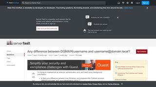 
                            2. windows - Any difference between DOMAIN\username and username ...