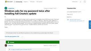 
                            1. Windows asks for my password twice after …