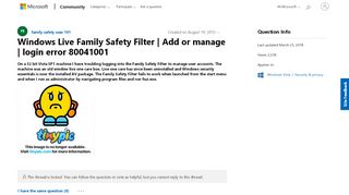 
                            7. Windows Live Family Safety Filter | Add or manage | login ...