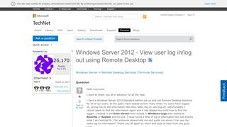 
                            2. Windows Server 2012 - View user log in/log out using Remote ...