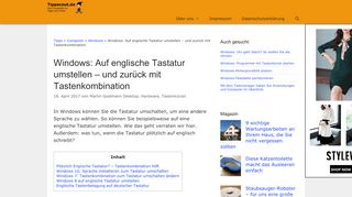 
                            1. Windows: Tastatur umschalten - englische …