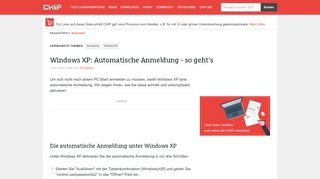 
                            3. Windows XP: Automatische Anmeldung - so geht's - …