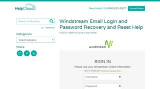 
                            9. Windstream Email Login and Password Recovery and Reset Help