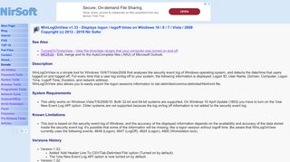 
                            3. WinLogOnView - Displays logon/logoff times on Windows ...