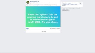 
                            8. Winners Golden Bet - facebook.com
