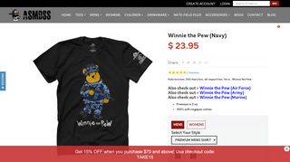 
                            8. Winnie the Pew (Navy) | ASMDSS Gear