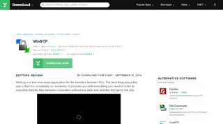 
                            11. WinSCP - Free download and software reviews - CNET ...