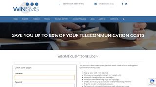 
                            2. WinSMS Client Zone Login - WinSMS Bulk SMS Gateway