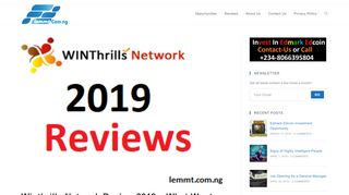 
                            1. Winthrills Network Review 2019 - lemmt.com.ng