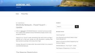 
                            5. Winthrills Network Scam Ponzi - Why You Should be Wary