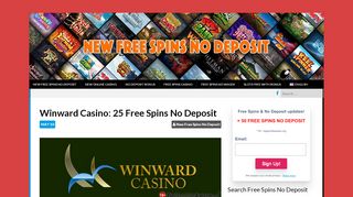 
                            6. Winward Casino: 25 Free Spins No Deposit