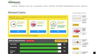 
                            3. Winward Casino - $55 No Deposit Bonus Code