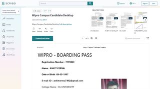 
                            3. Wipro Campus Candidate Desktop - Scribd