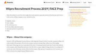 
                            9. Wipro Recruitment process 2019 | Faceprep