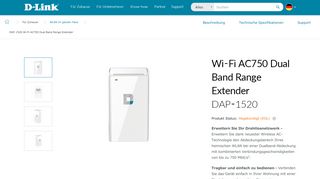 
                            7. Wireless AC750 Dual Band Range Extender DAP-1520 | D-Link ...