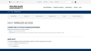 
                            1. Wireless Access - ggu.edu