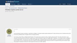 
                            1. Wireless Captive portal server | Windows Forum