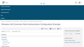 
                            10. Wireless LAN Controller Web Authentication Configuration ...