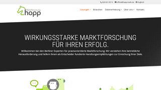 
                            8. Wirkungsstarke Marktforschung - hopp Marktforschung