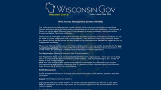 
                            3. Wisconsin Web Access Management System