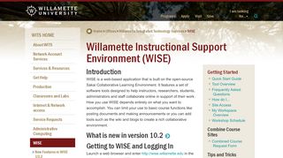 
                            4. WISE Help - Willamette University