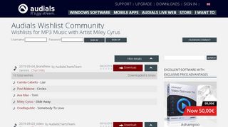 
                            8. Wishlists for MP3 Music with Artist Miley Cyrus | Wishlist ...
