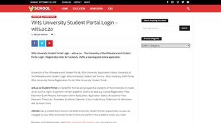 
                            1. Wits University Student Portal Login – wits.ac.za