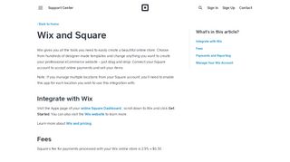 
                            4. Wix and Square | Square Support Center - US