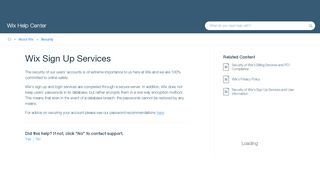 
                            4. Wix Sign Up Services | Help Center | Wix.com