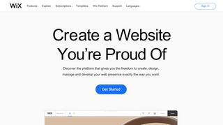 
                            2. Wix.com: Free Website Builder | Create a Free Website