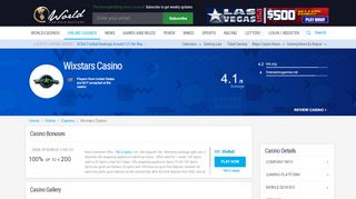 
                            3. Wixstars Casino [Exclusive info] Bonus codes ~ …