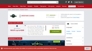 
                            6. Wixstars Casino Online Casino Review - …