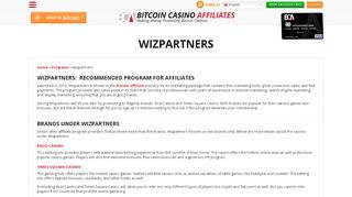 
                            7. Wizpartners Affiliates Review │ Bitcoin Casino Affiliates