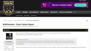 
                            8. WizPartners - Enzo Casino Spam | Affiliate Guard Dog ...