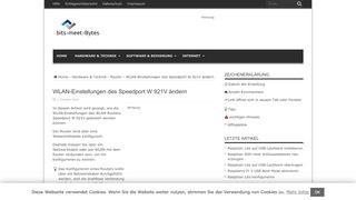 
                            7. WLAN-Einstellungen des Speedport W 921V ändern