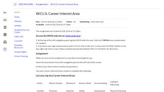 
                            5. W.O.I.S. Career Interest Area - Instructure